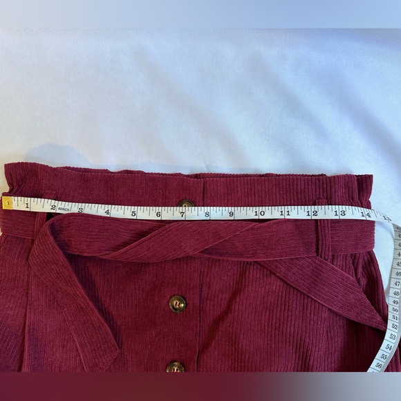 Womens Ribbed Paperbag Mini Skirt - Picture 4 of 5